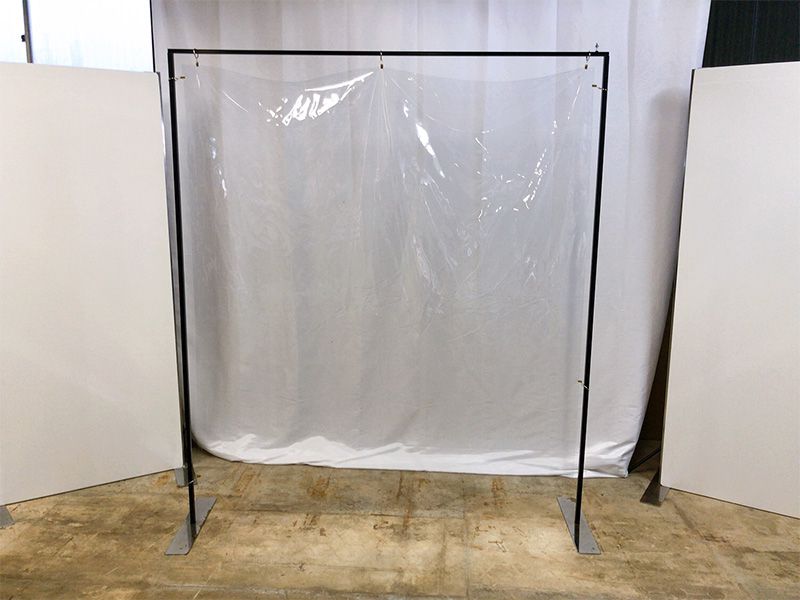 コロナ対策用飛沫感染防止ビニールシートスタンド　レンタル